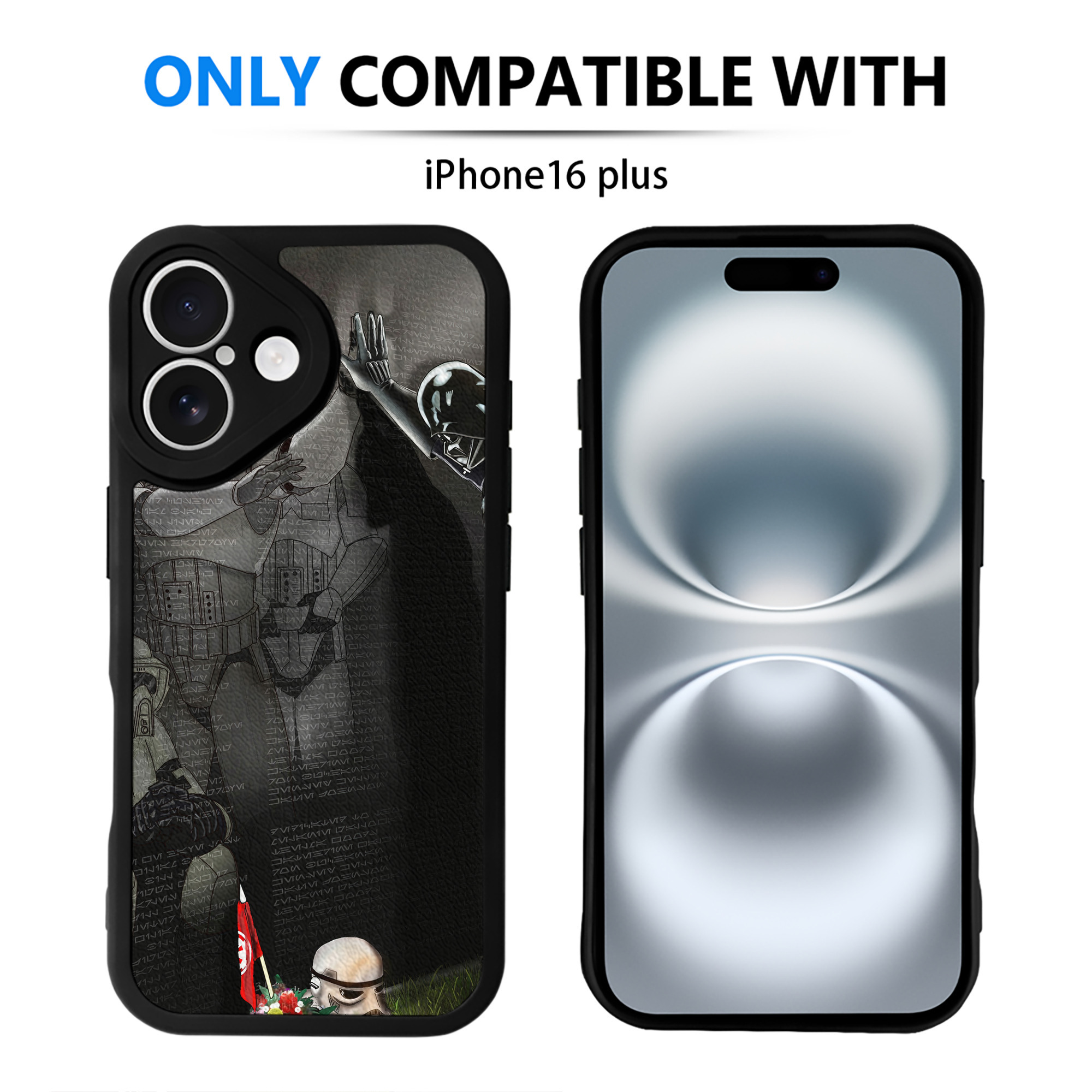 （画像用） スター・ウォーズ Star Wars 【iPhone 16シリーズ対応】シリコンスマホケース（レザー調） 材質：シリコン